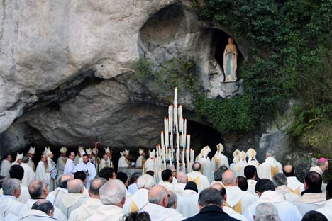 Ceremony at The Grooto in Lourdes