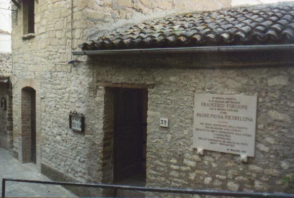 The house where Padre Pio was born